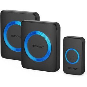 Wireless Doorbell with 2 Plug-In Receivers - Waterproof Door Chime